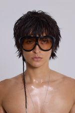 Noctra XL Stud Sunglasses in Amber - Image 2