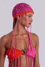 Aurea Crochet Fringe Sequin Hat - Image 3