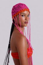 Aurea Crochet Fringe Sequin Hat