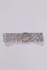 Osmium Studded Belt In Silver - Image 2