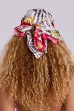 Mae Satin Multiway Bandana Scarf - Image 3
