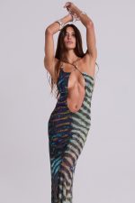Dalitah Asymmetric Maxi Dress - Image 8
