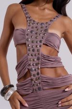 Hadassa Cut-Out Hand-Beaded Maxi Dress - Image 4