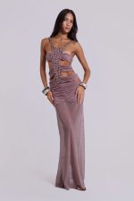 Hadassa Cut-Out Hand-Beaded Maxi Dress - Image 3