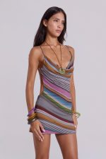 Crush Stripe Backless Mini Dress - Image 6