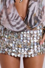 Syrienna Backless Mini Dress with Shells - Image 3