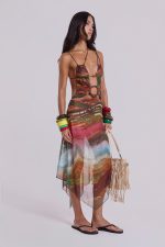 Kaia Midi Dress with Wooden Trims - Image 5