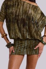 Ophidian Devore Backless Mini Dress - Image 4