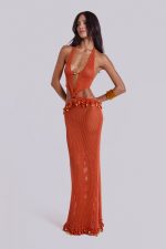 Naida Beaded Crochet Maxi Dress - Image 4