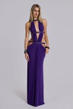 6AM Cut Out Maxi Dress in Violet - Image 8