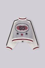 Grey Team 85 Knitted Bomber Jacket - Image 2