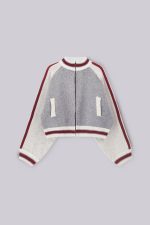 Grey Team 85 Knitted Bomber Jacket - Image 5