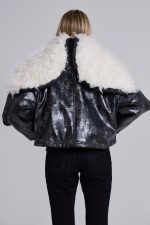 Mistra PU Leather Bomber Jacket - Image 3