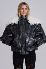 Mistra PU Leather Bomber Jacket - Image 2