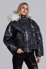 Mistra PU Leather Bomber Jacket - Image 7