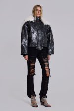 Mistra PU Leather Bomber Jacket