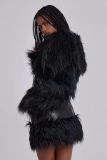 Viera Faux Fur and Leather Jacket - Image 5