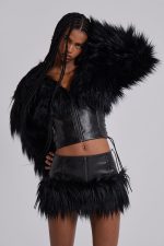 Viera Faux Fur and Leather Jacket - Image 7