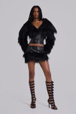 Viera Faux Fur and Leather Jacket - Image 2