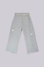 Distressed Grey Marl Baggy Monster Joggers - Image 5