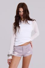 Ballet Satin Mini Shorts - Image 4
