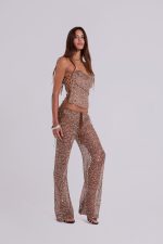Deva Sequin Knit Corset Top in Sand - Image 10