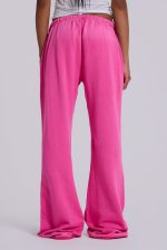 Cleo Slouchy Bootcut Jogger in Pink - Image 3