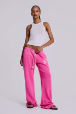 Cleo Slouchy Bootcut Jogger in Pink - Image 6