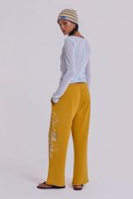 Offshore Cropped Joggers in Saffron - Image 7