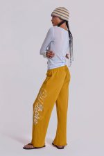 Offshore Cropped Joggers in Saffron - Image 4
