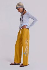 Offshore Cropped Joggers in Saffron - Image 2