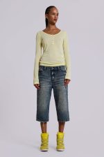 Nia Slim Leg Distressed Jorts - Image 8
