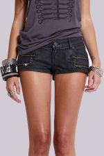 Ardor Coated Mini Denim Shorts - Image 3