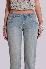 Cassia Cooper Bootcut Jeans in Light Blue - Image 5
