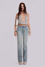 Cassia Cooper Bootcut Jeans in Light Blue