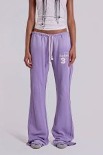 Cleo Slouchy Bootcut Jogger in Purple - Image 2