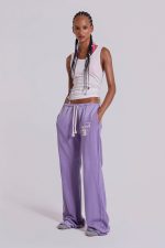 Cleo Slouchy Bootcut Jogger in Purple - Image 6