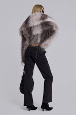 Haka Faux Feather and Fur Leather Jacket - Image 5