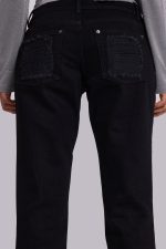 Zain Shredded Bootcut Jeans in Black - Image 7