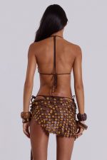 Kiki Knit Sarong with Faux Leather Discs - Image 3