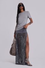 Studded Grey Mist T-Shirt - Image 3