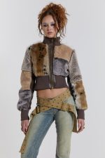 Soho Faux Fur Bomber Jacket - Image 6