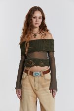 Nova Off The Shoulder Mesh Top - Image 4