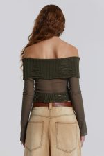 Nova Off The Shoulder Mesh Top - Image 3