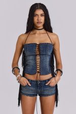 El Topo Fringe Denim Hotpants - Image 4