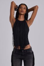 Fexa Backless Fringe Top - Image 2