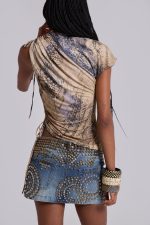 Nuka Asymmetric Drape Top - Image 4