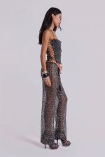 Deva Sequin Knit Corset Top in Midnight - Image 9