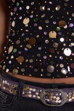 Addison Sequin Vest Top in Midnight - Image 2