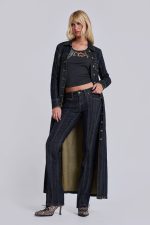 Trinity Fitted Denim Coat - Image 7